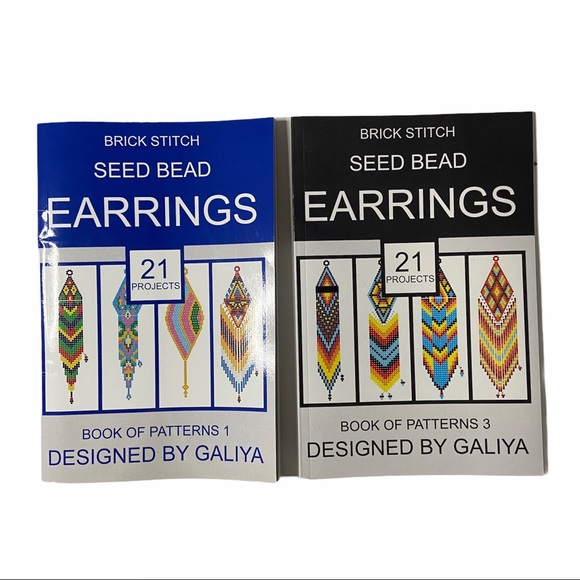 Other - 2 Brick Stitch Seed Bead Earrings Book of Patterns